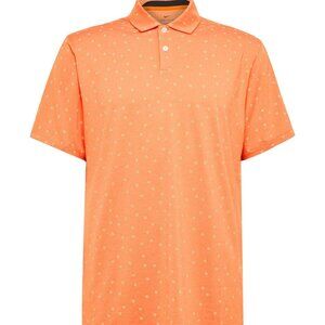 NIKE Men's Dri-Fit Vapor Print Golf Orange Floral Polo Shirt Size S